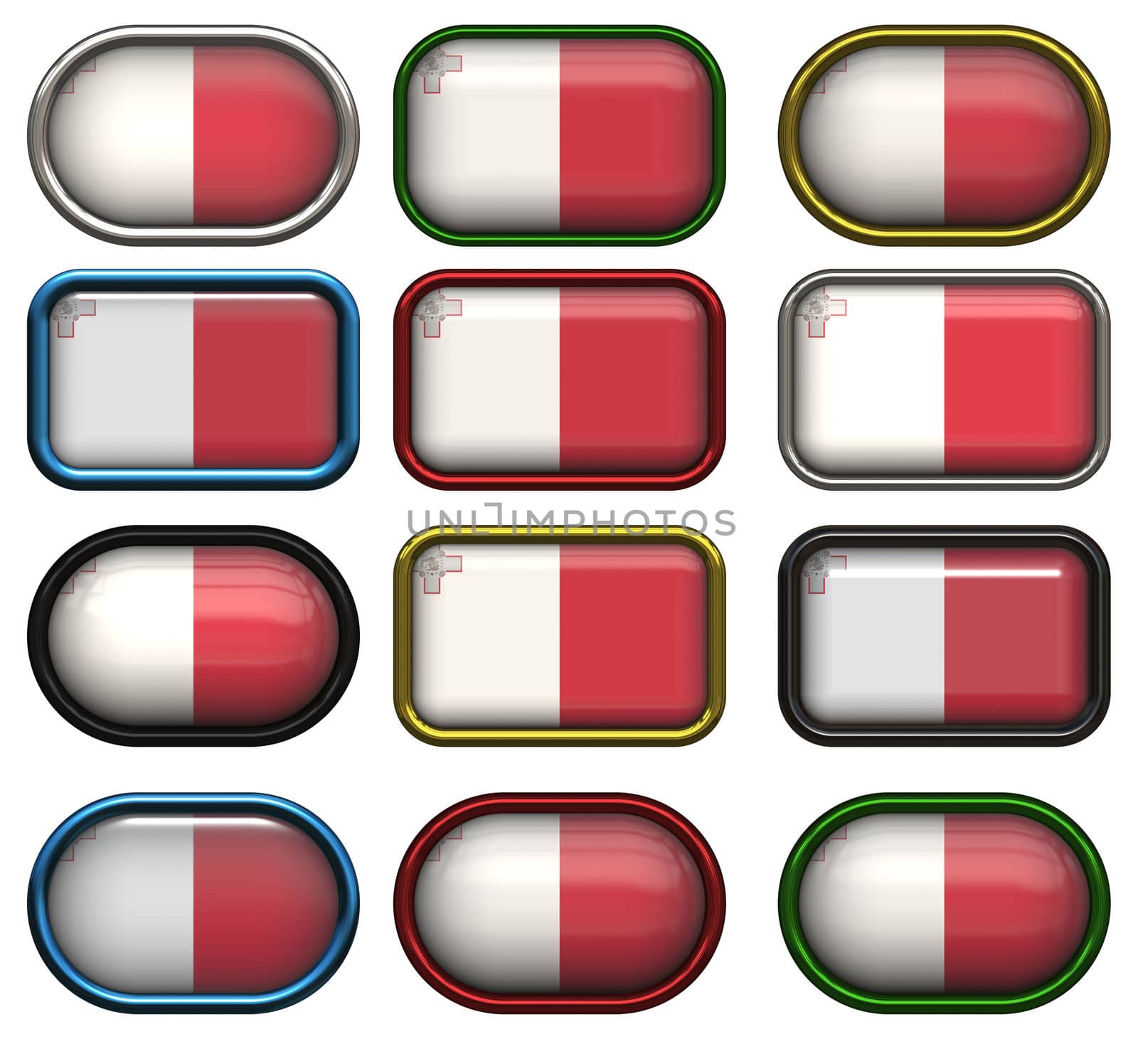 twelve buttons of the Flag of Malta