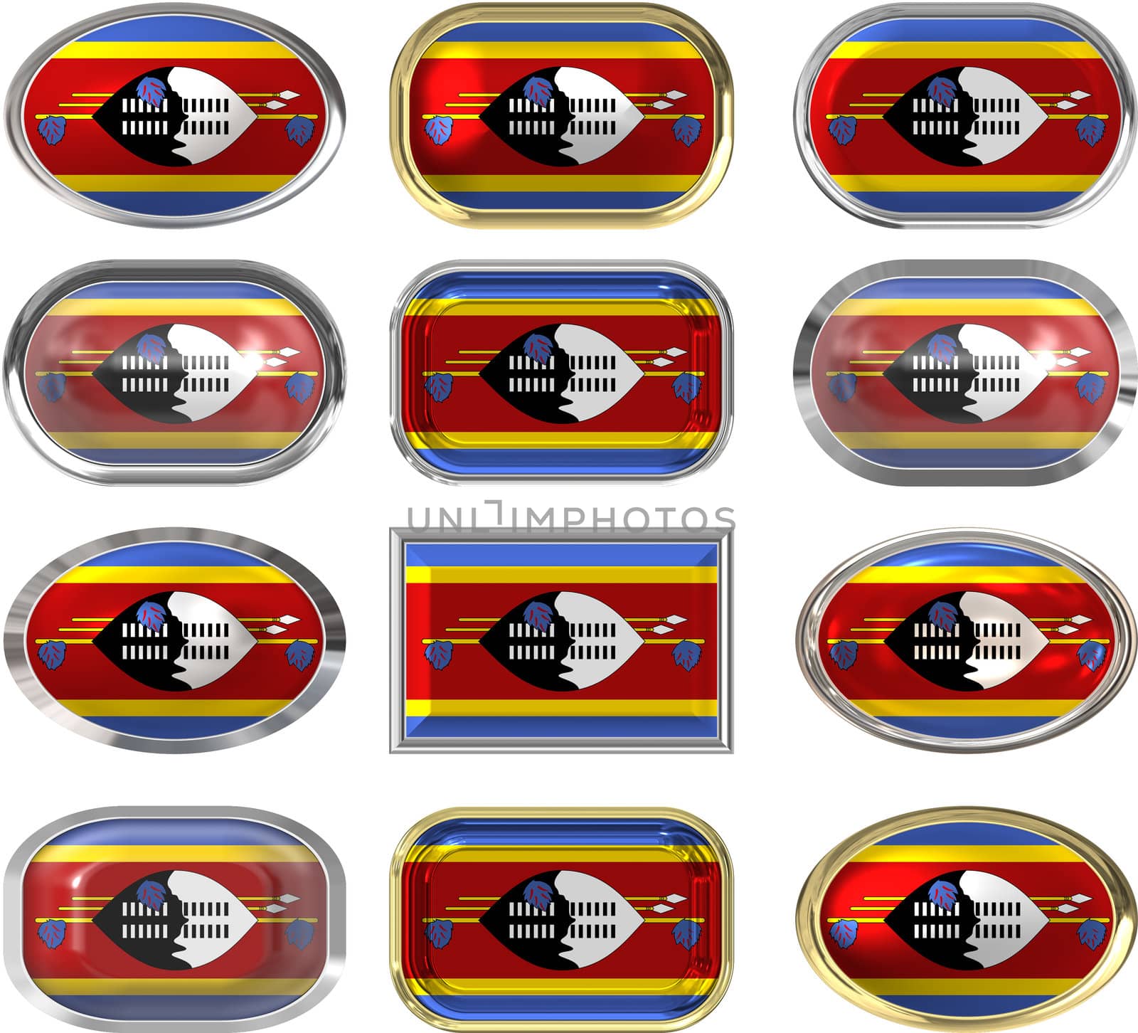 twelve buttons of the Flag of Swaziland