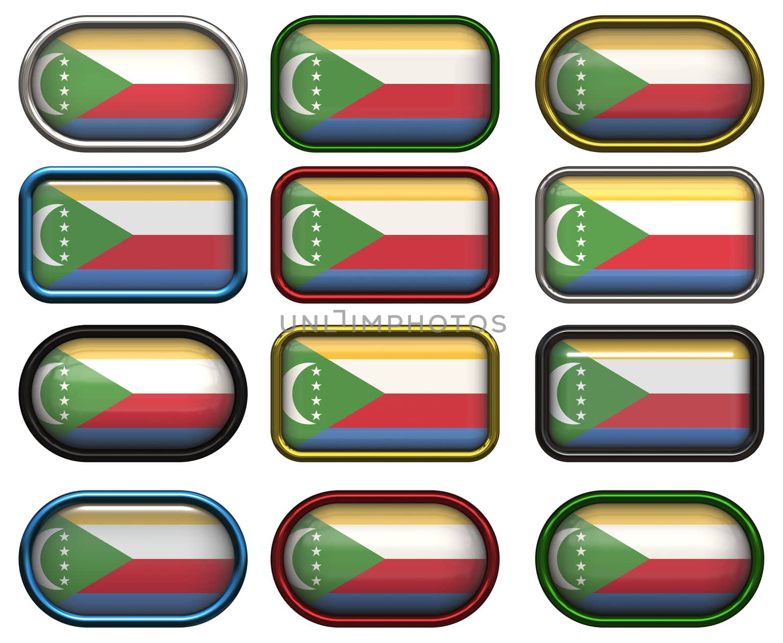 twelve buttons of the Flag of Comoros