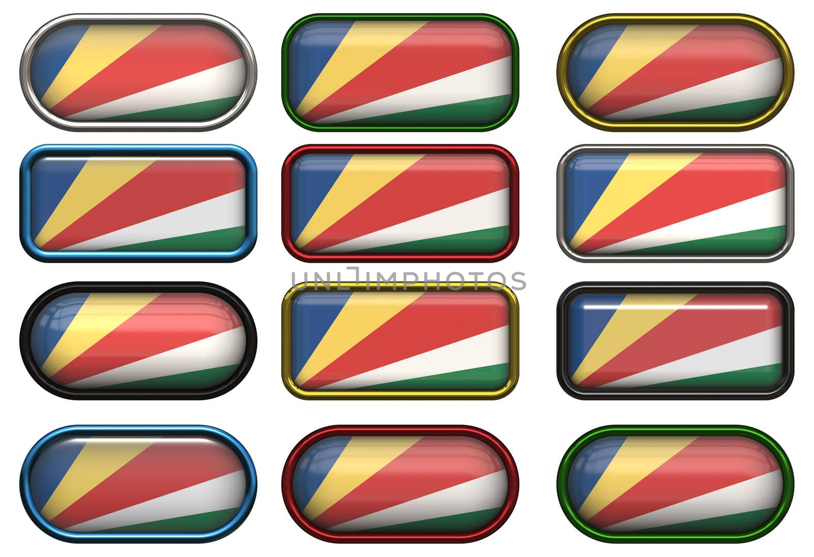 twelve buttons of the Flag of Seychelles