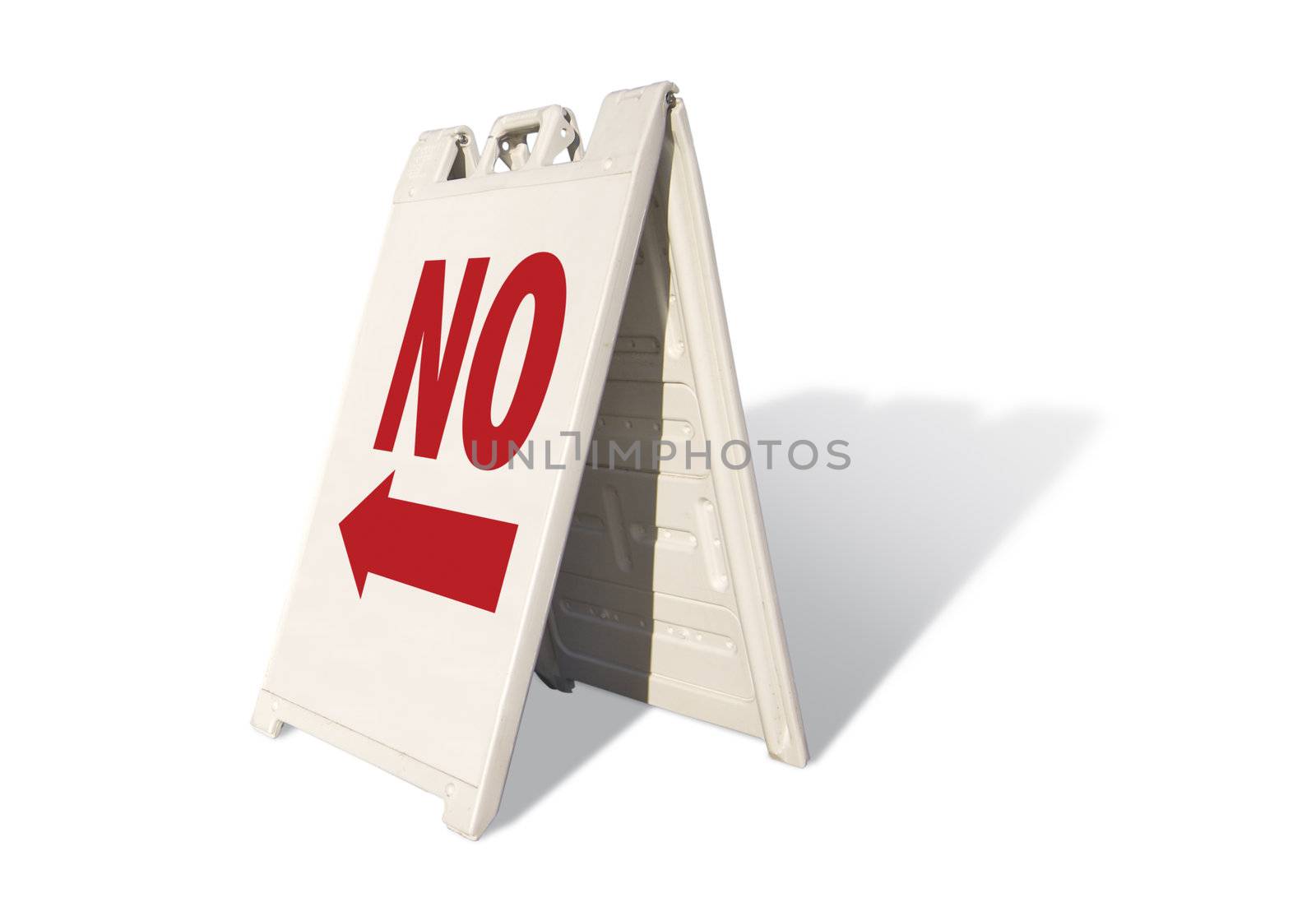 No Tent Sign Isolated on a White Background.