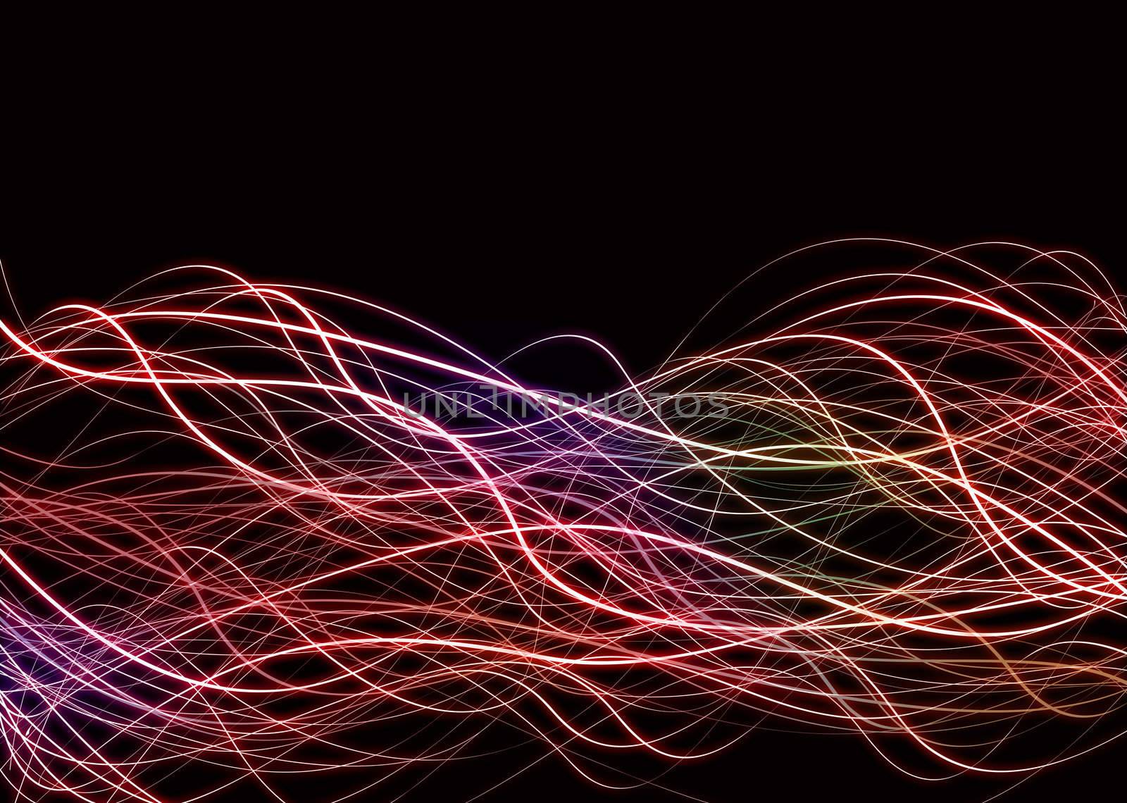 wave lines neon muddle by nicemonkey