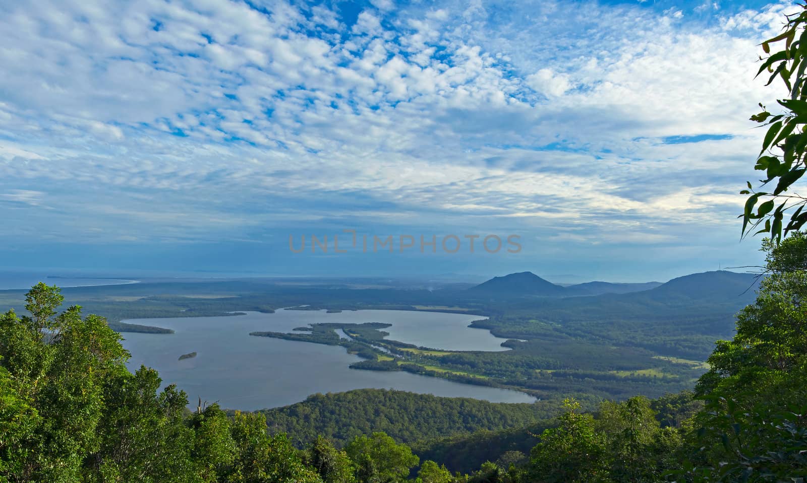 looking over the lake and national parks from up high