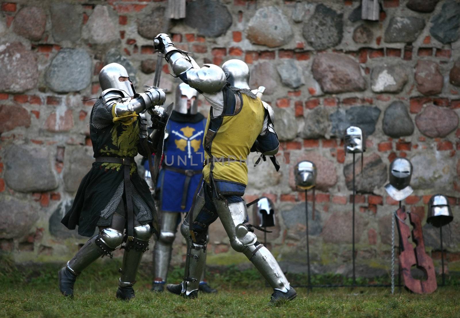 Struggle medieval knights. Show in Kaunas