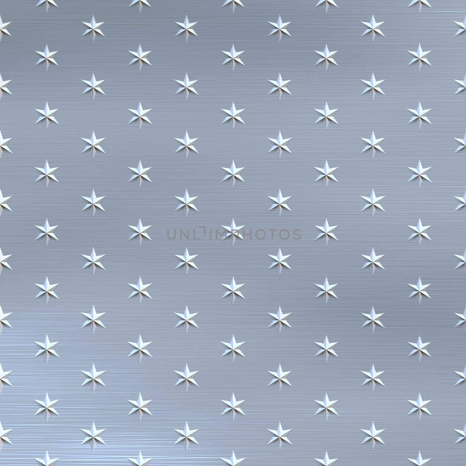 a large sheet of brushed metal with stars embedded on it 