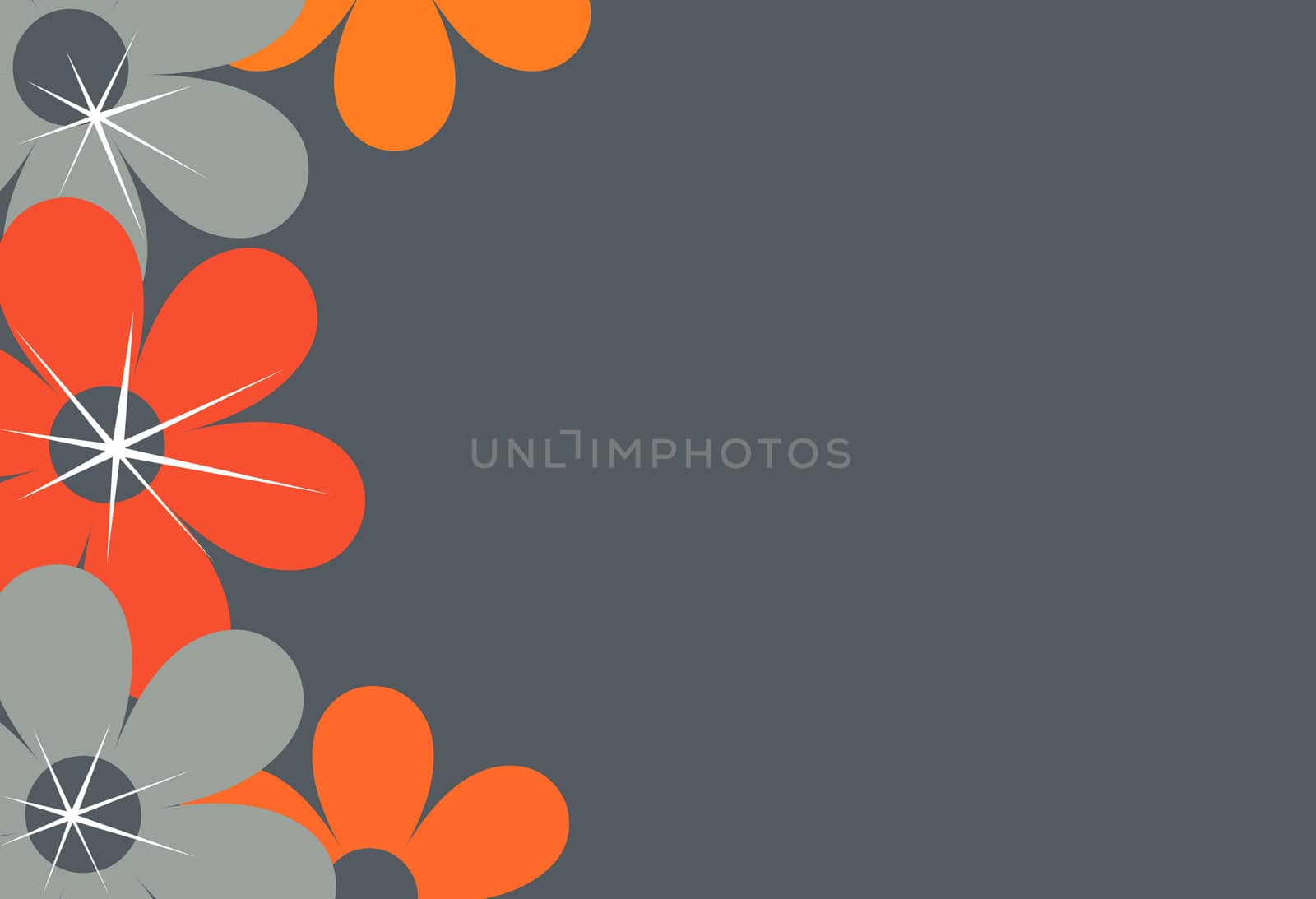 A background illustration featuring a border in gray and orange.