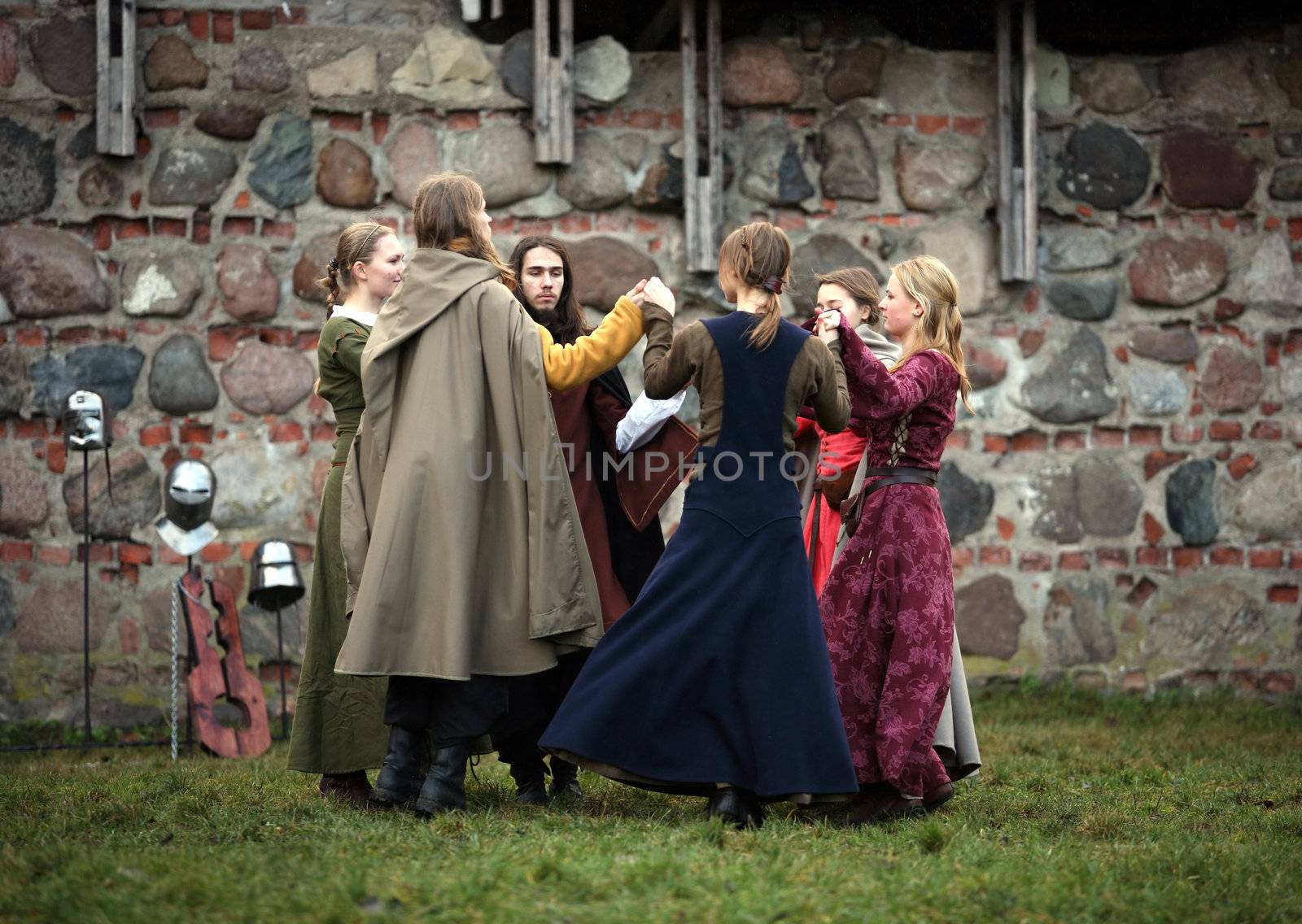 Medieval dances. Show in Kaunas
