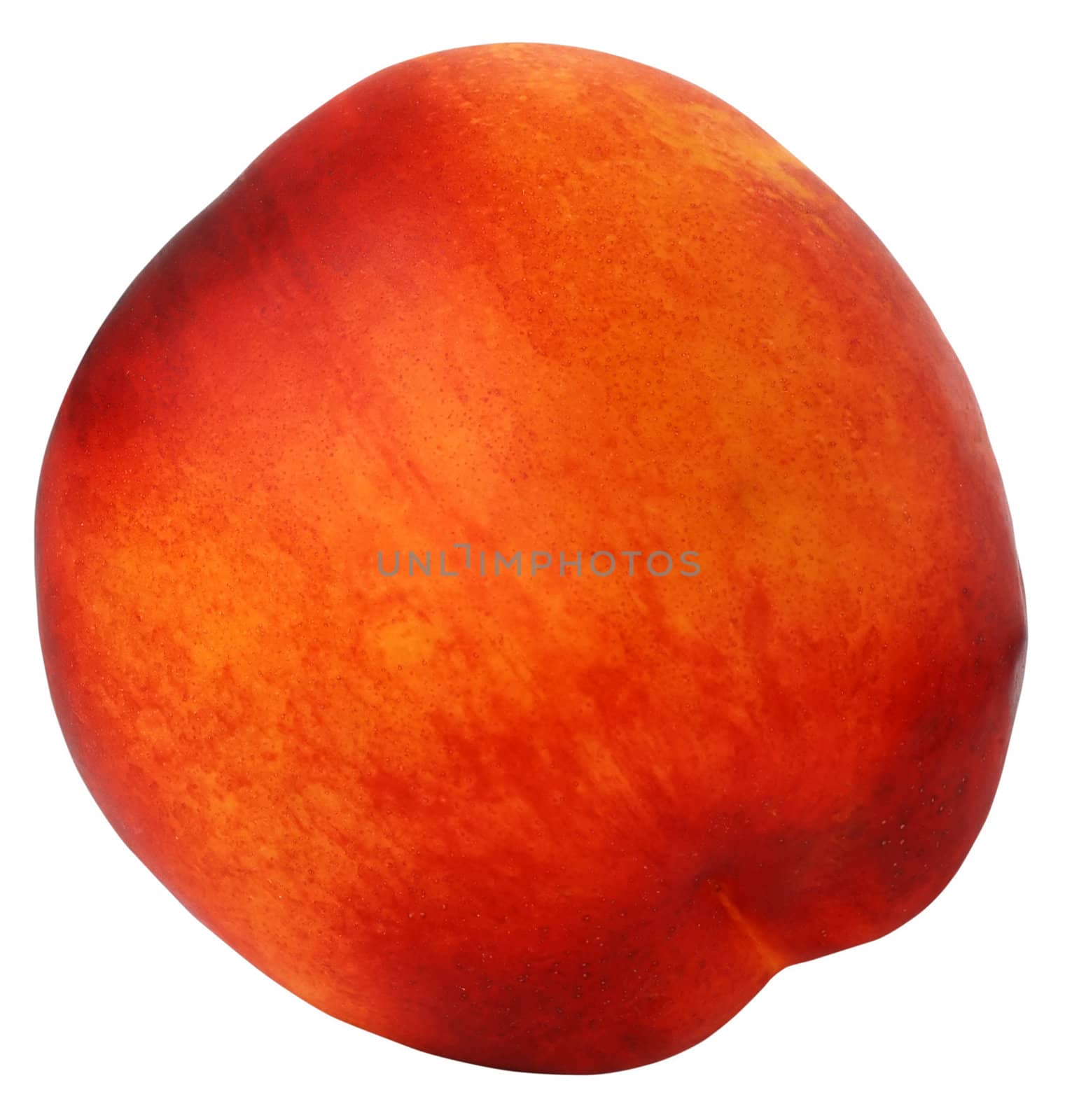 Peach friut isolated on white background with path.
