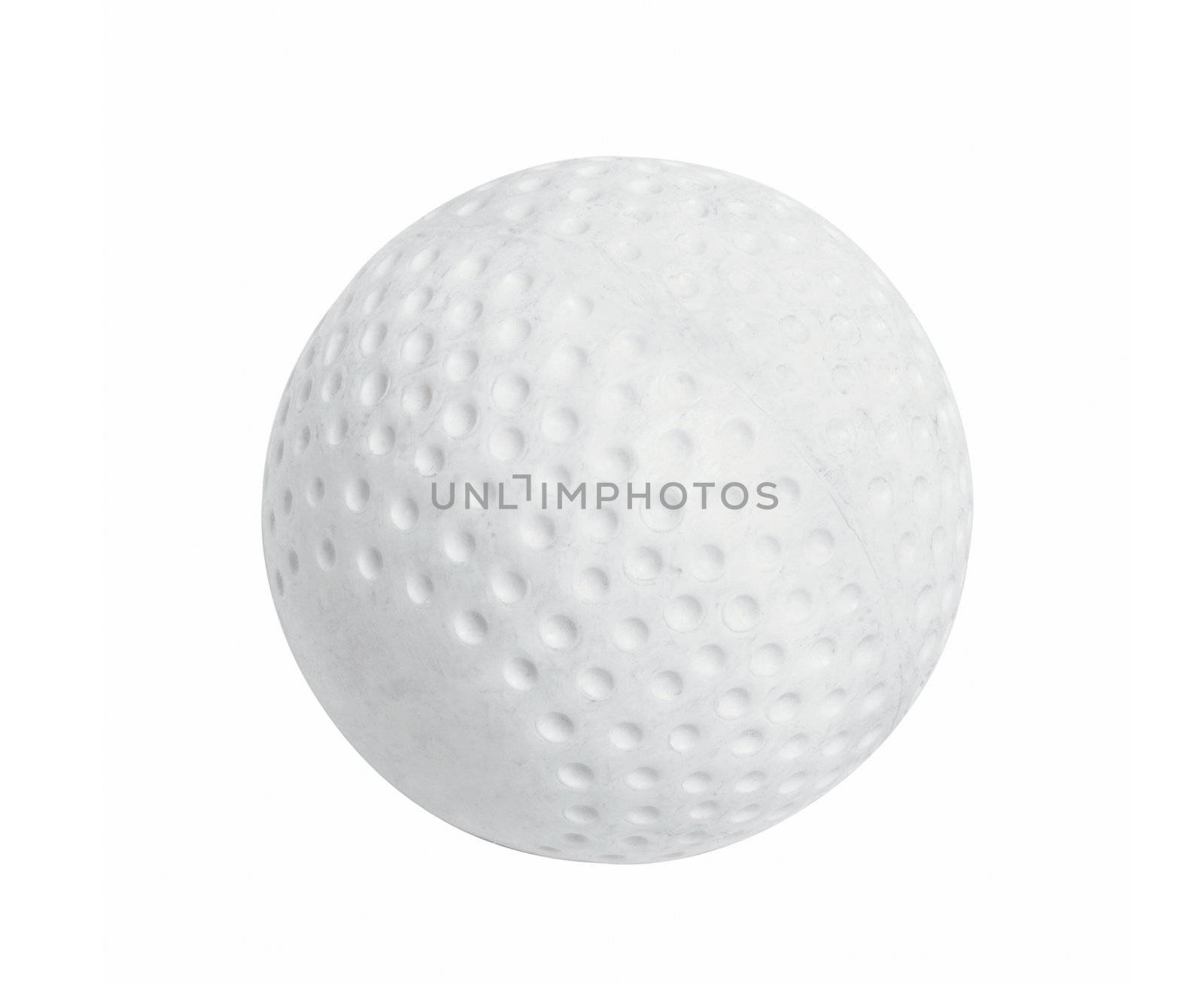 The golf ball over white