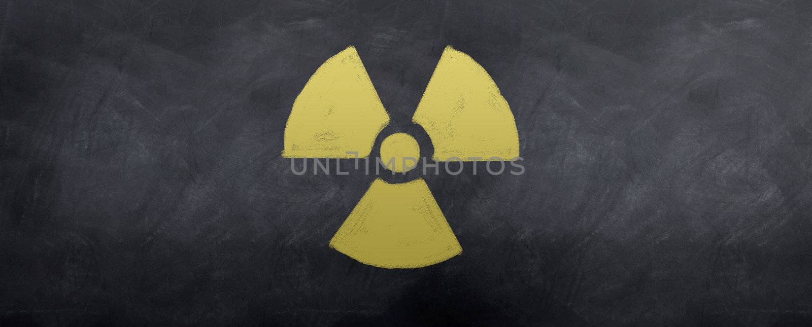 A sketched symbol for warning nuclear disaster