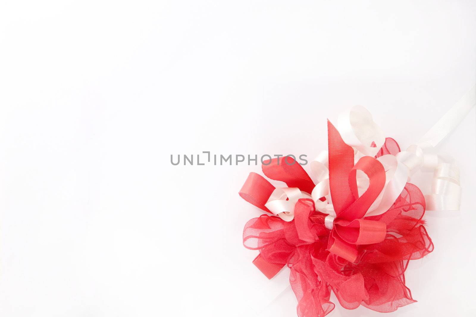 Red Gift looping right side on a white background