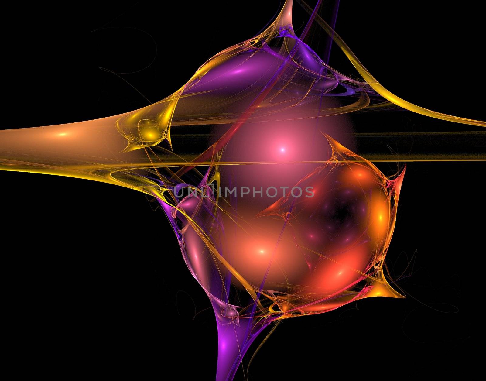 a a rendering of an abstract colored fractal