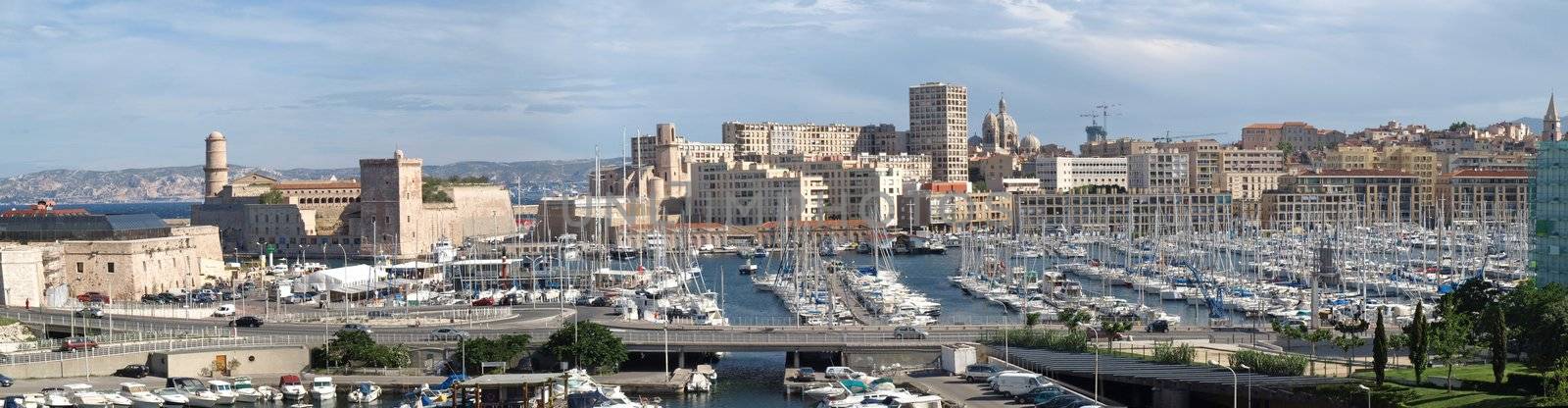 a view of the Marseille old port entrance