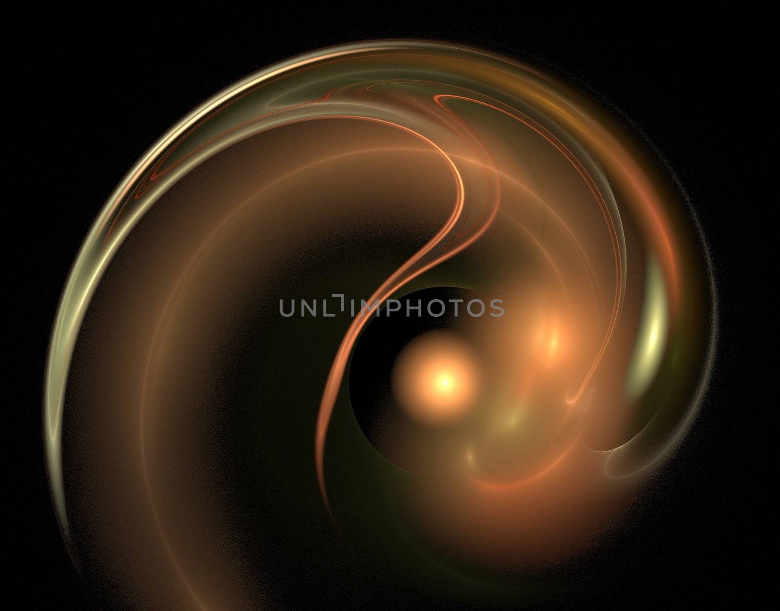 rendering of a fractal over a black background