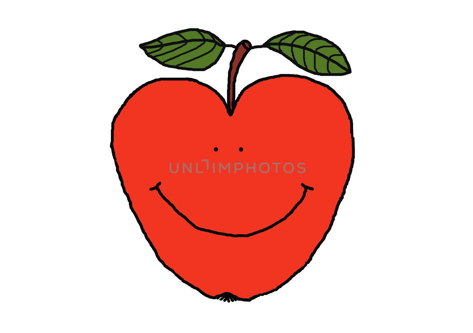 Funny apple by Yaurinko