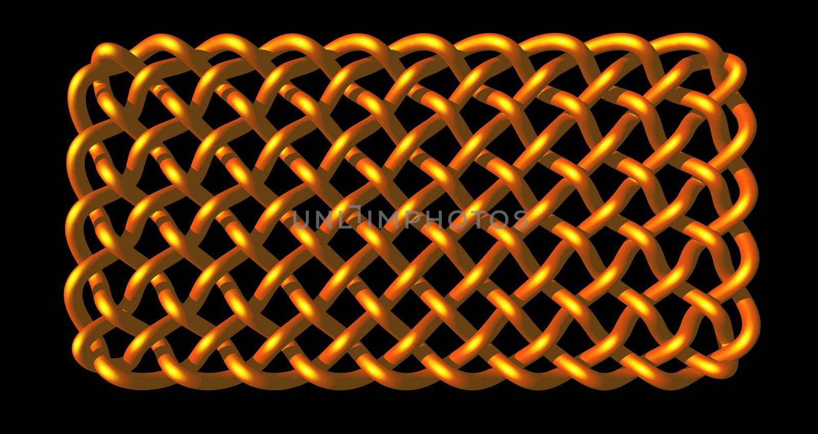 celtic knots design on black background - 3d illustration