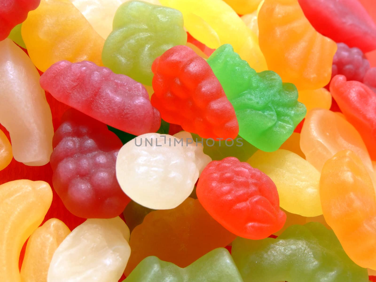Mixed fruit flavored candies