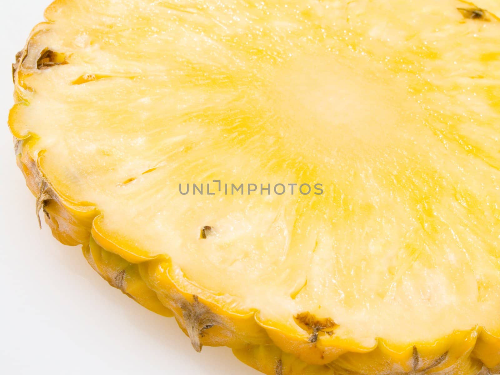 Close-up of a slice of pineapple