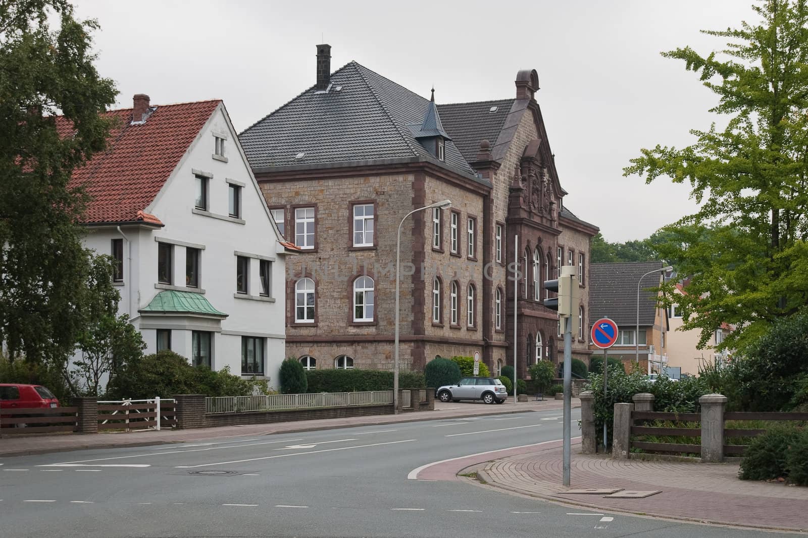 Dull autumn morning in the German village by y_serge