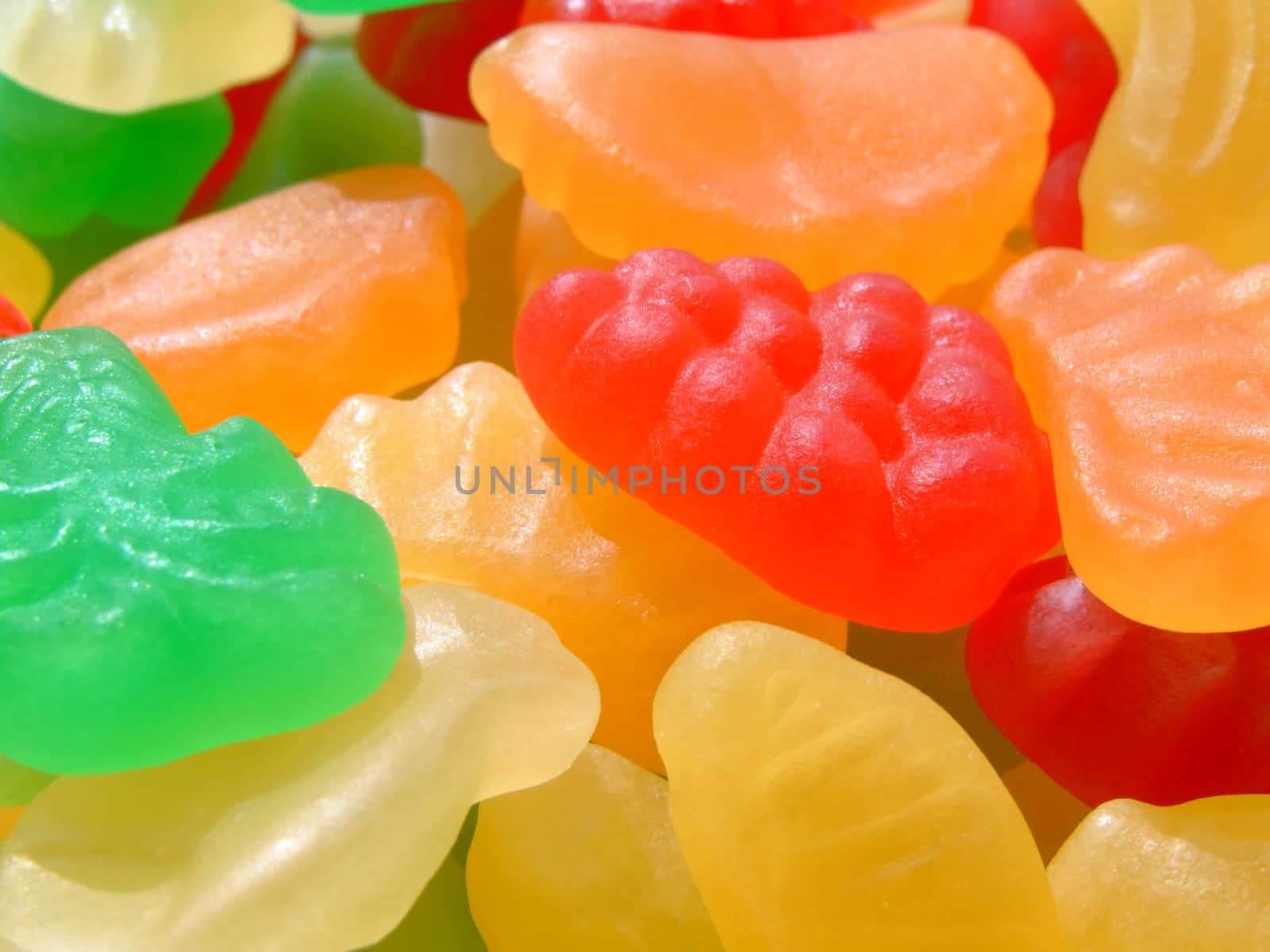 Mixed fruit flavored candies