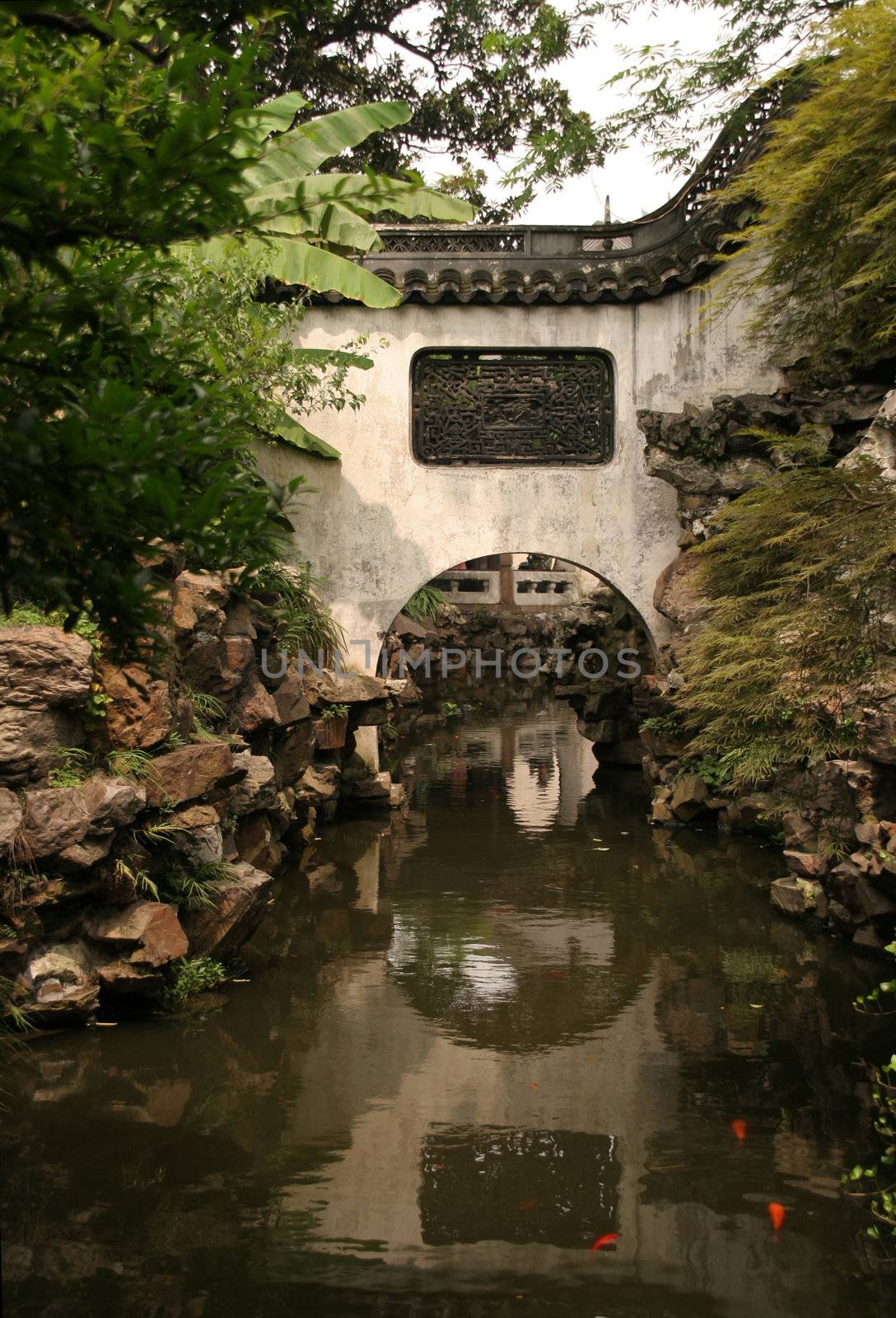 watercourse in Yuyuan garden, Shanghai