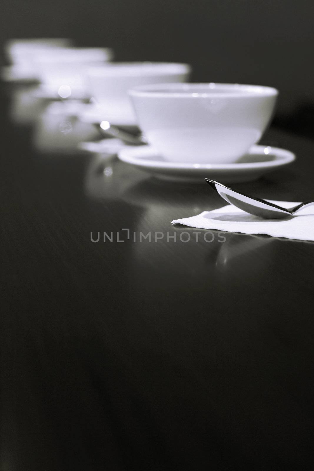 dinner time set, selective focus on spoon