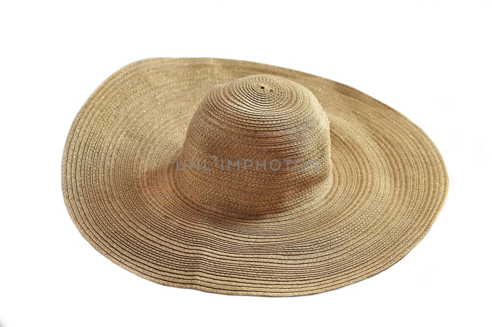 Straw hat isolated on the white background
