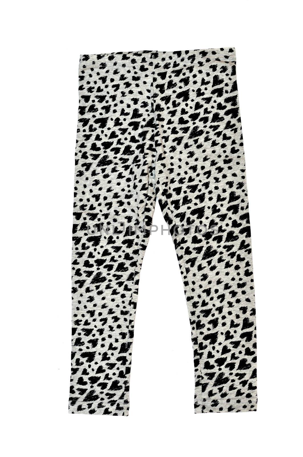 children's clothes -  leggings with hearts over white