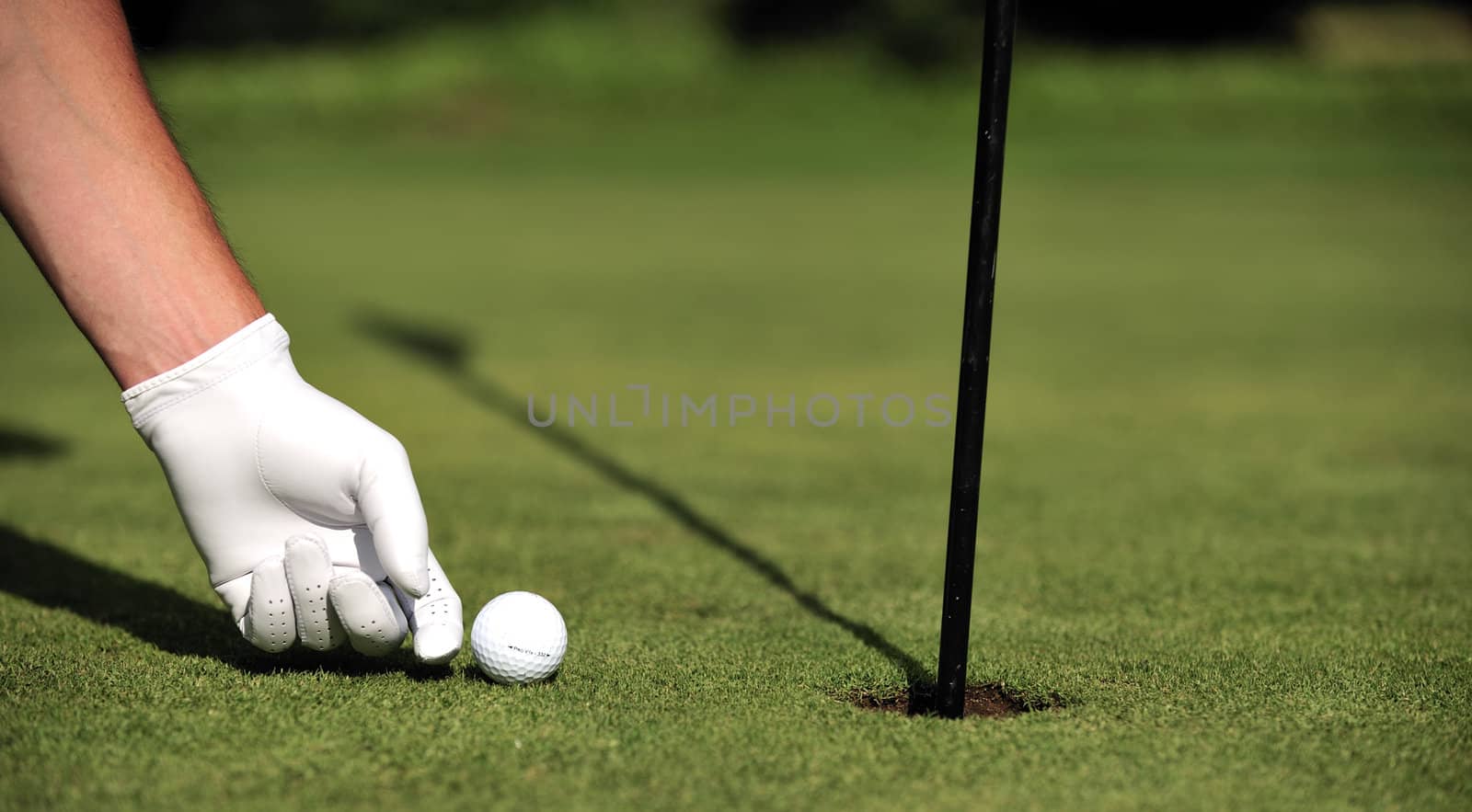 Man playing golf