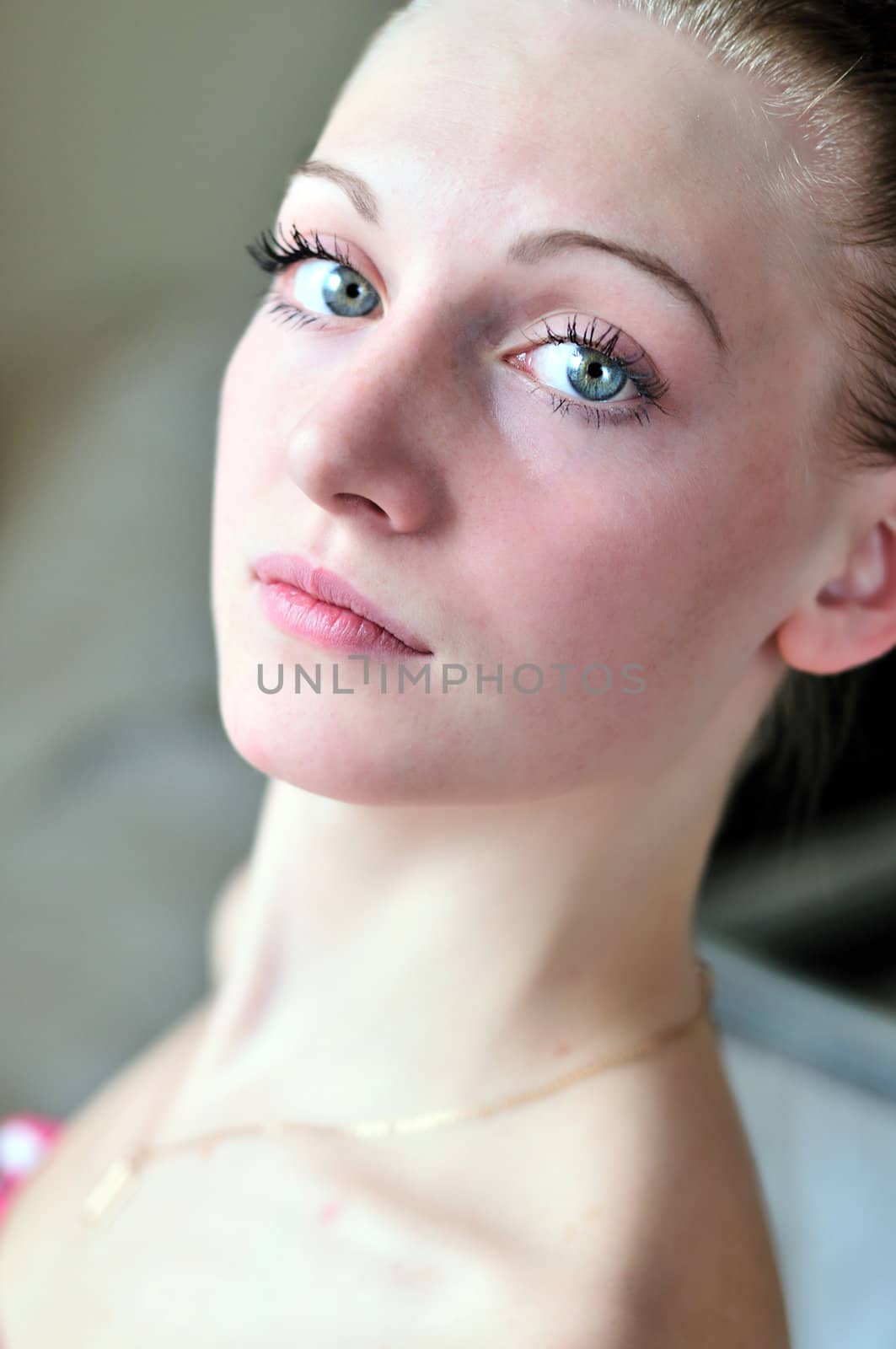 clear portrait of elegant slim girl