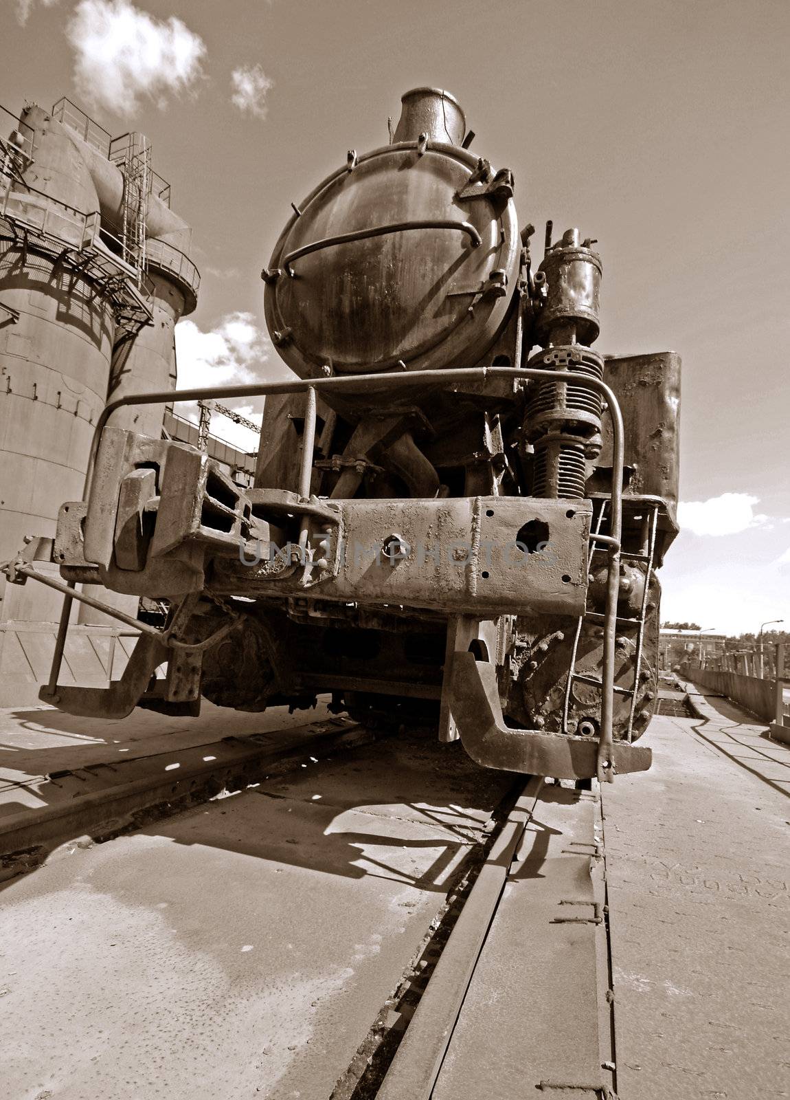 the old Steam locomotive photo