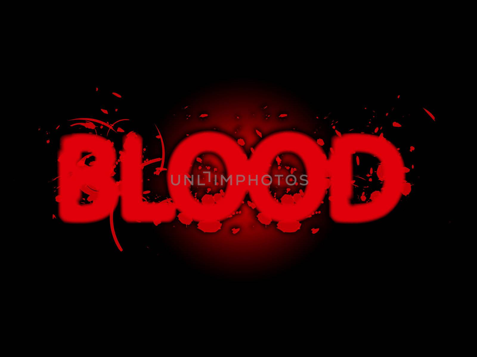 A bloody splattered red sign.