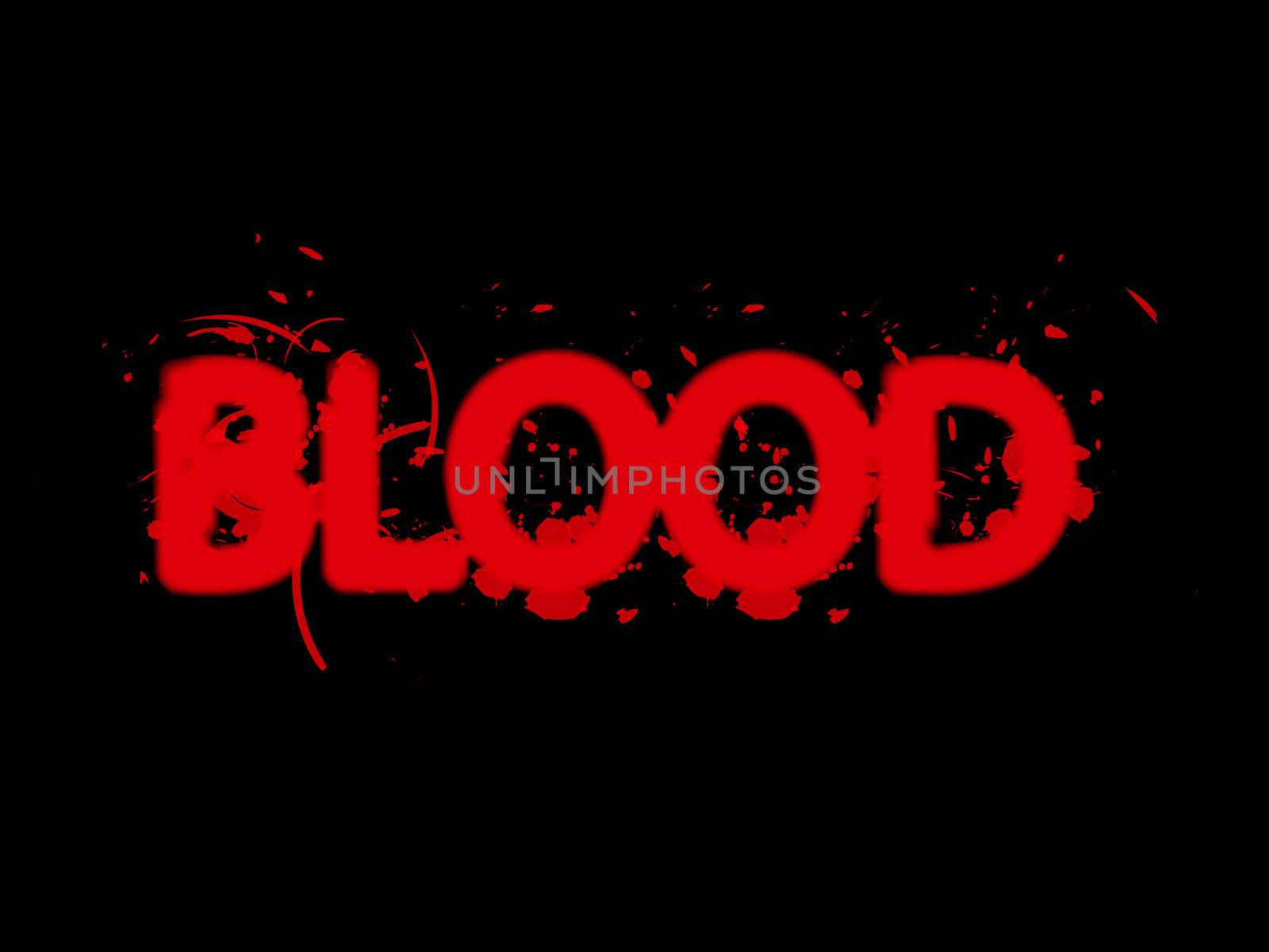 A bloody splattered red sign.