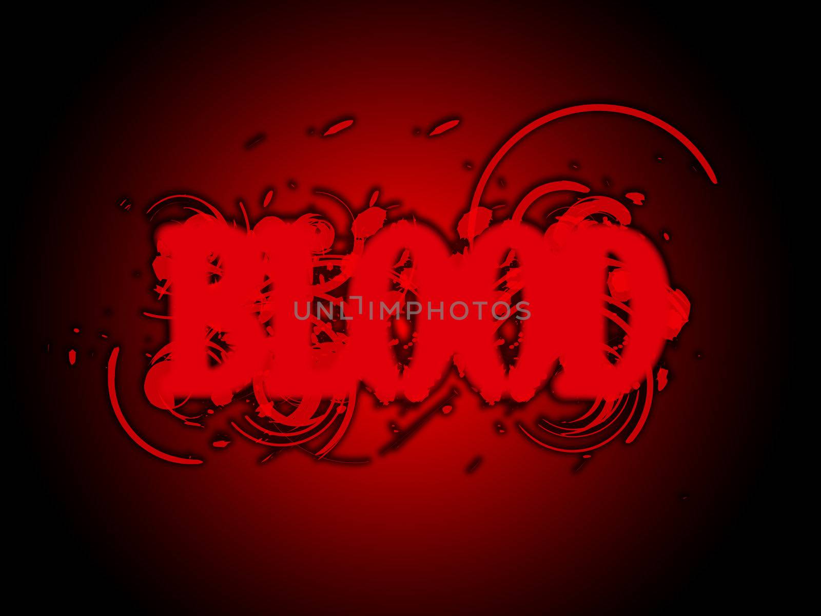 A bloody splattered red sign.