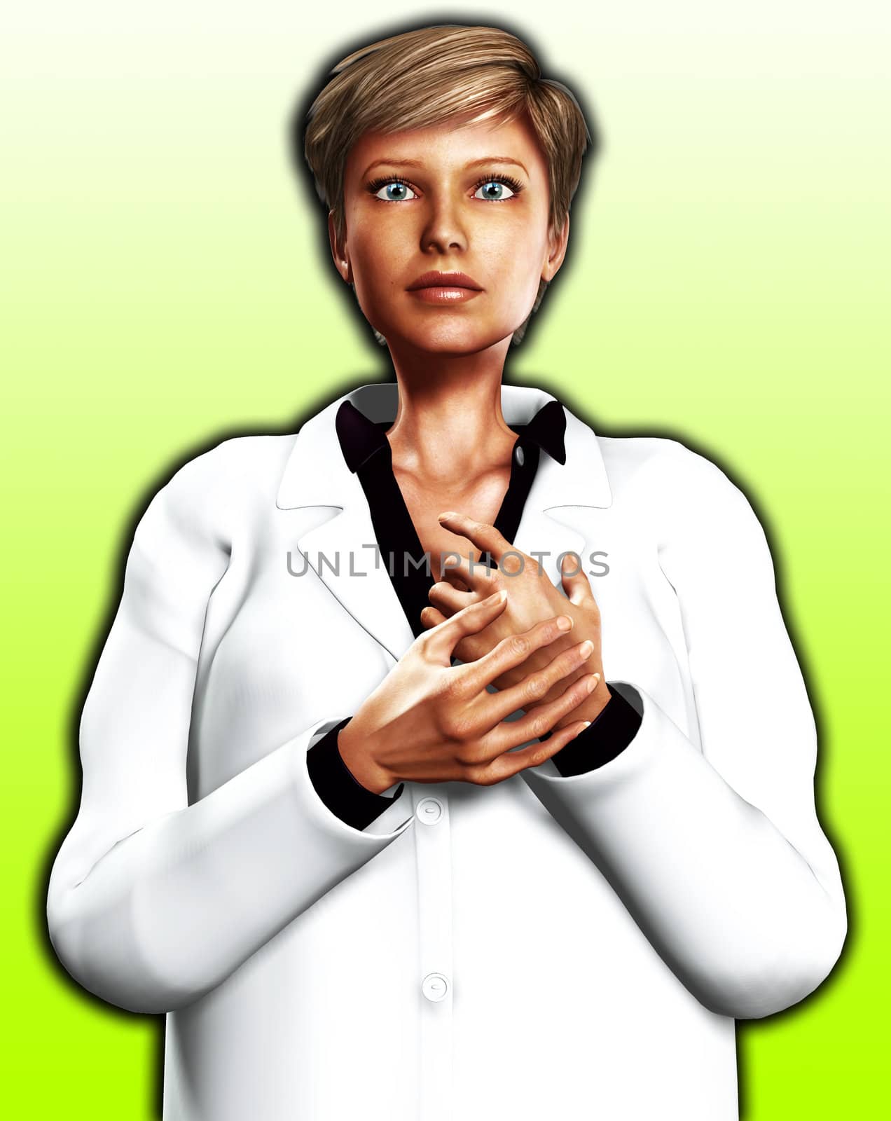An image of a female doctor for medical concepts.