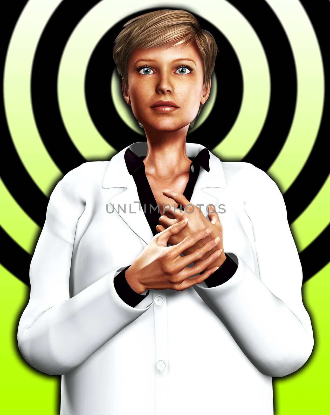 An image of a female doctor for medical concepts.