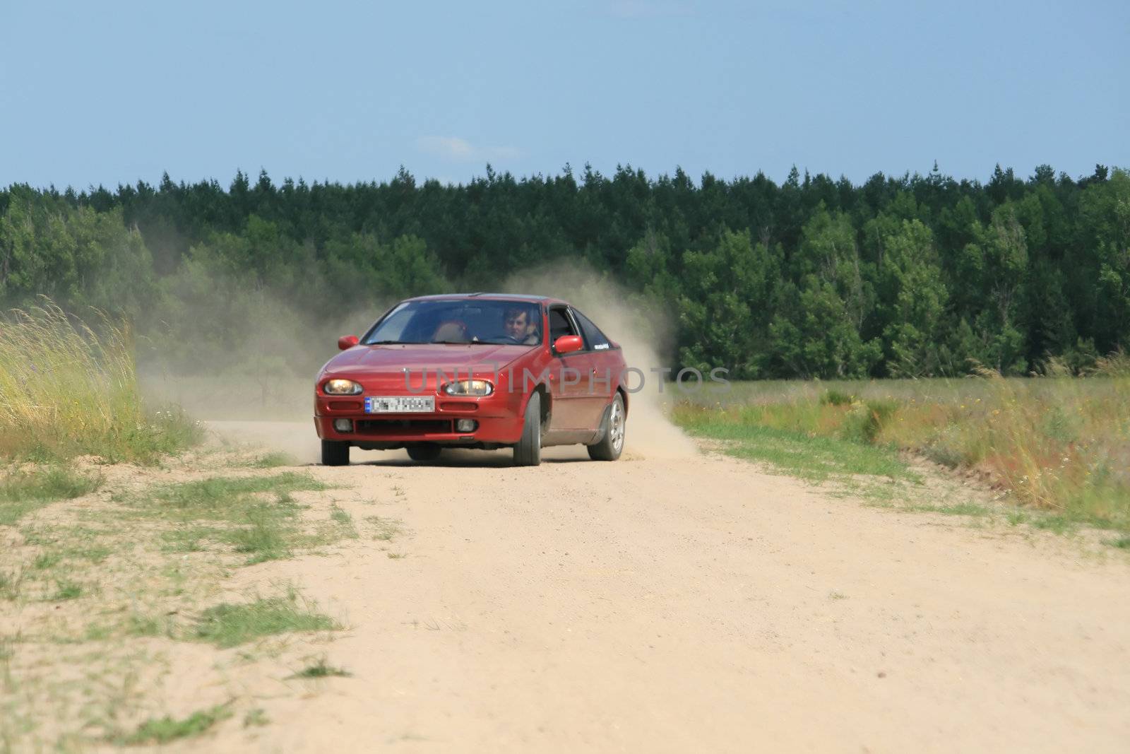 car skid, powerslide, countryside, nissan