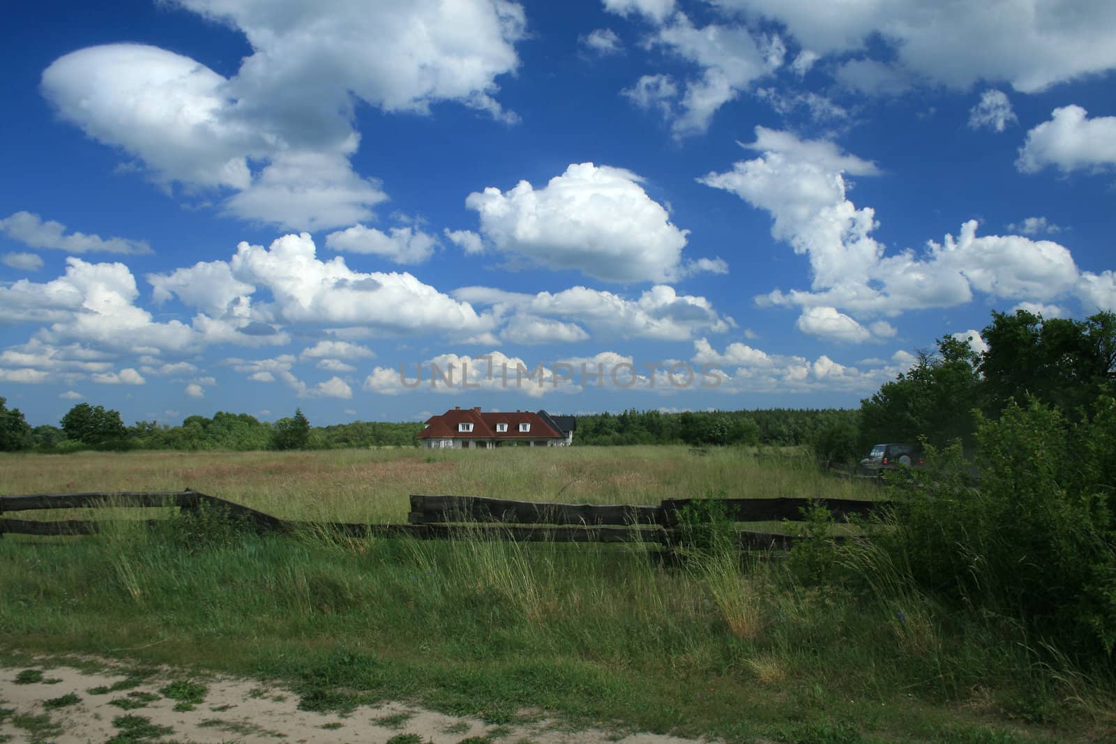 beautiful view, landscape, countryside, house