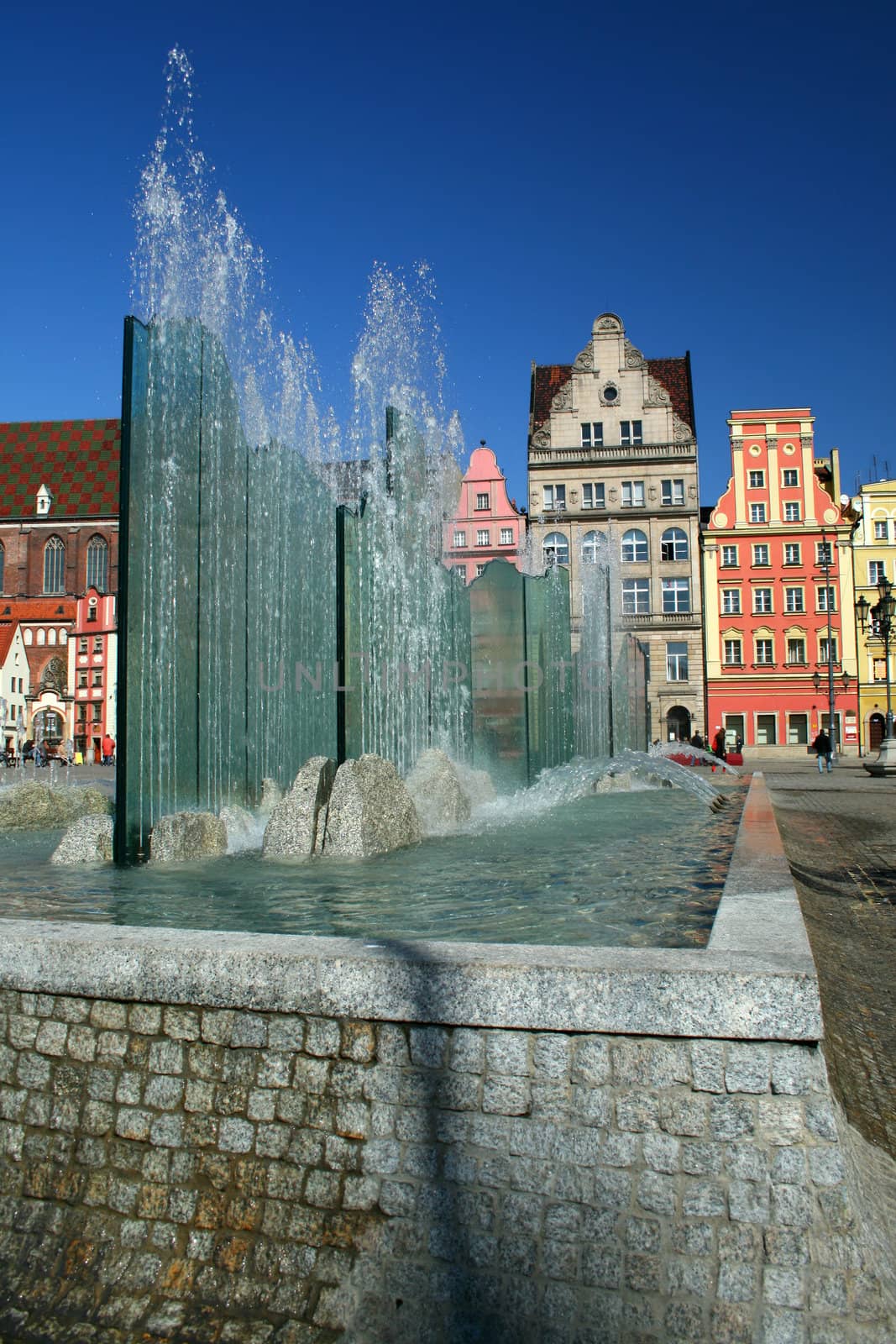 Fountain in the centre of Wroclaw, Rynek