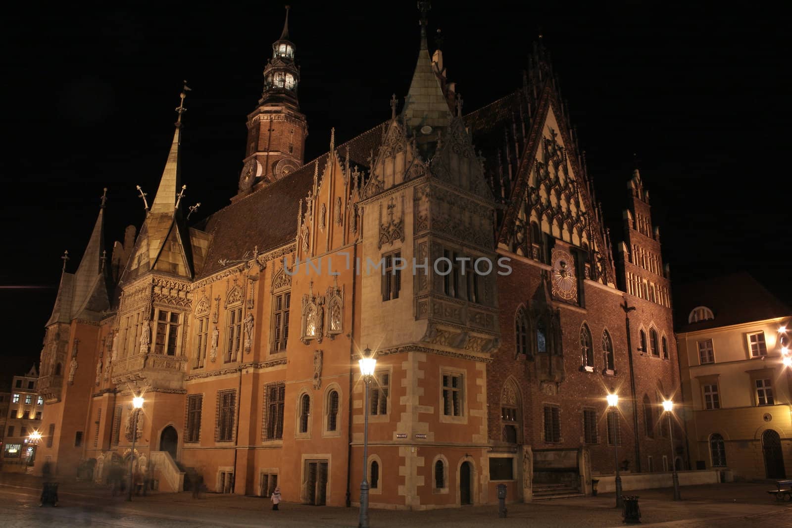 Ratusz on the main square in Wroclaw, poland