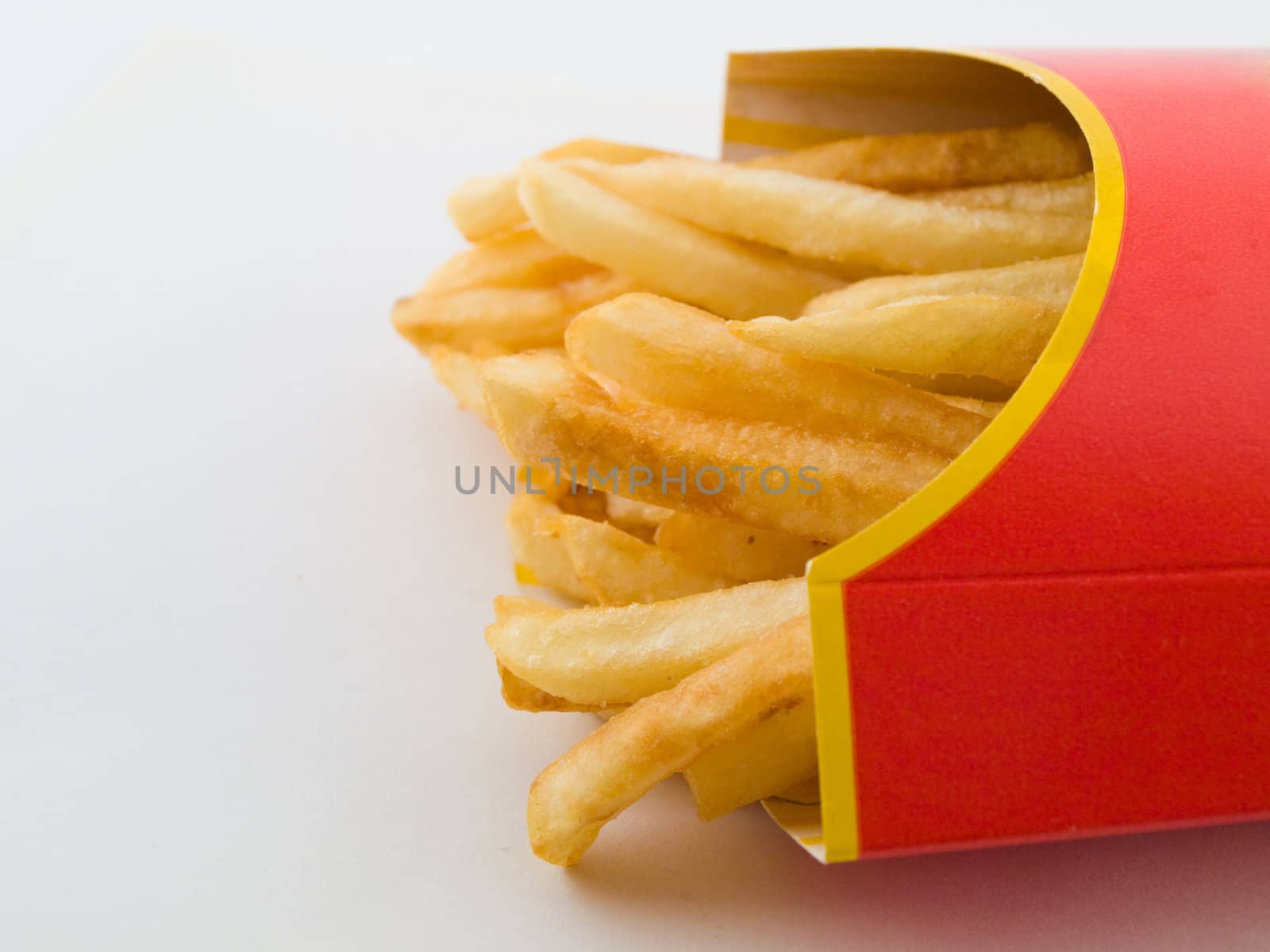 Salty Greasy French Freedom Fries Fast Food On White Background