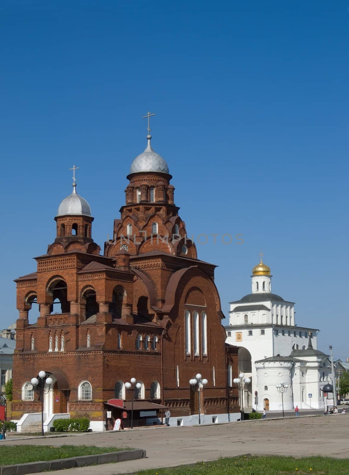 Russia. Golden Gate and Troitsckaya church in Vladimir