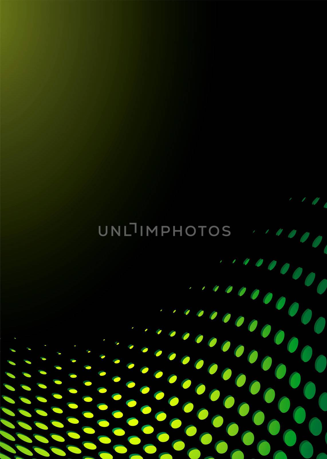 bright green background with wave effect and copy space