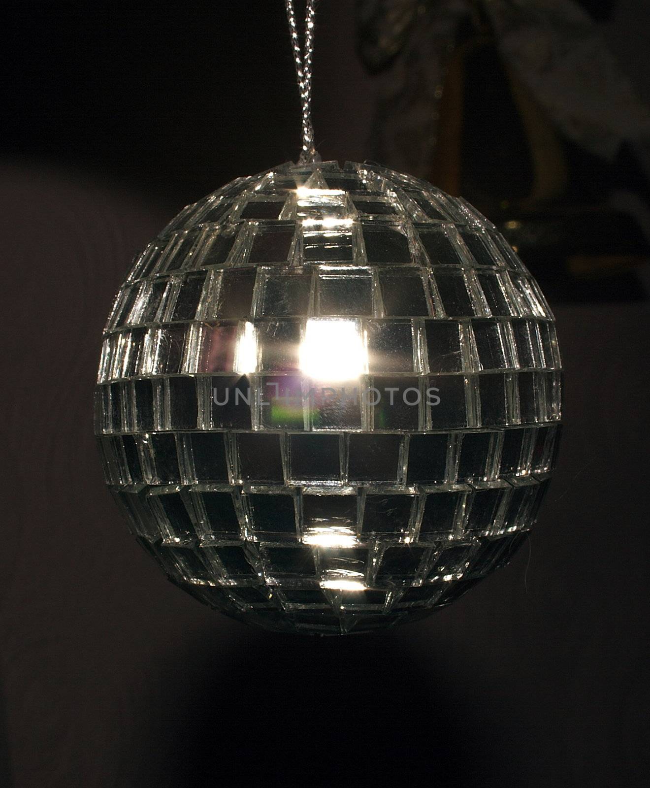 disco ball over a dark background