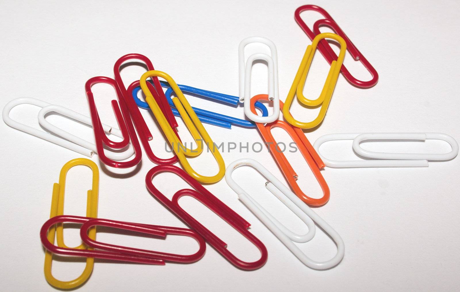 pile of  coloured paper clips