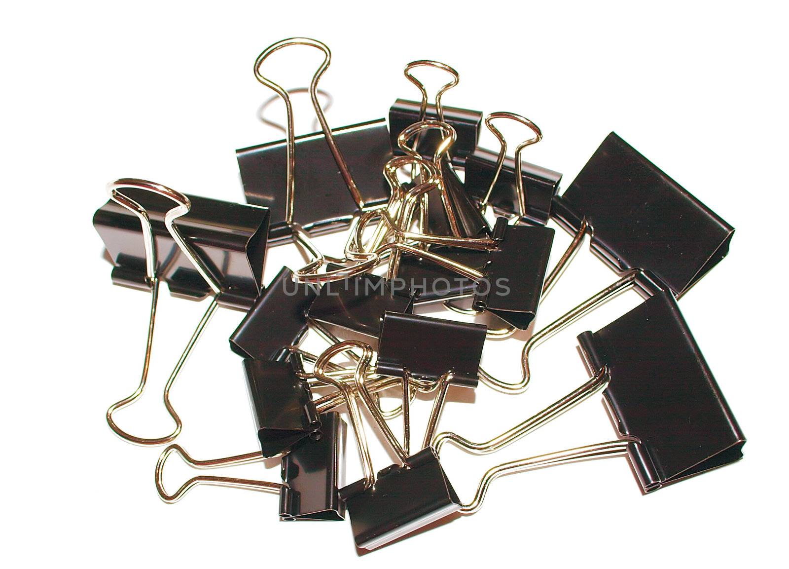 pile of bull clips by leafy