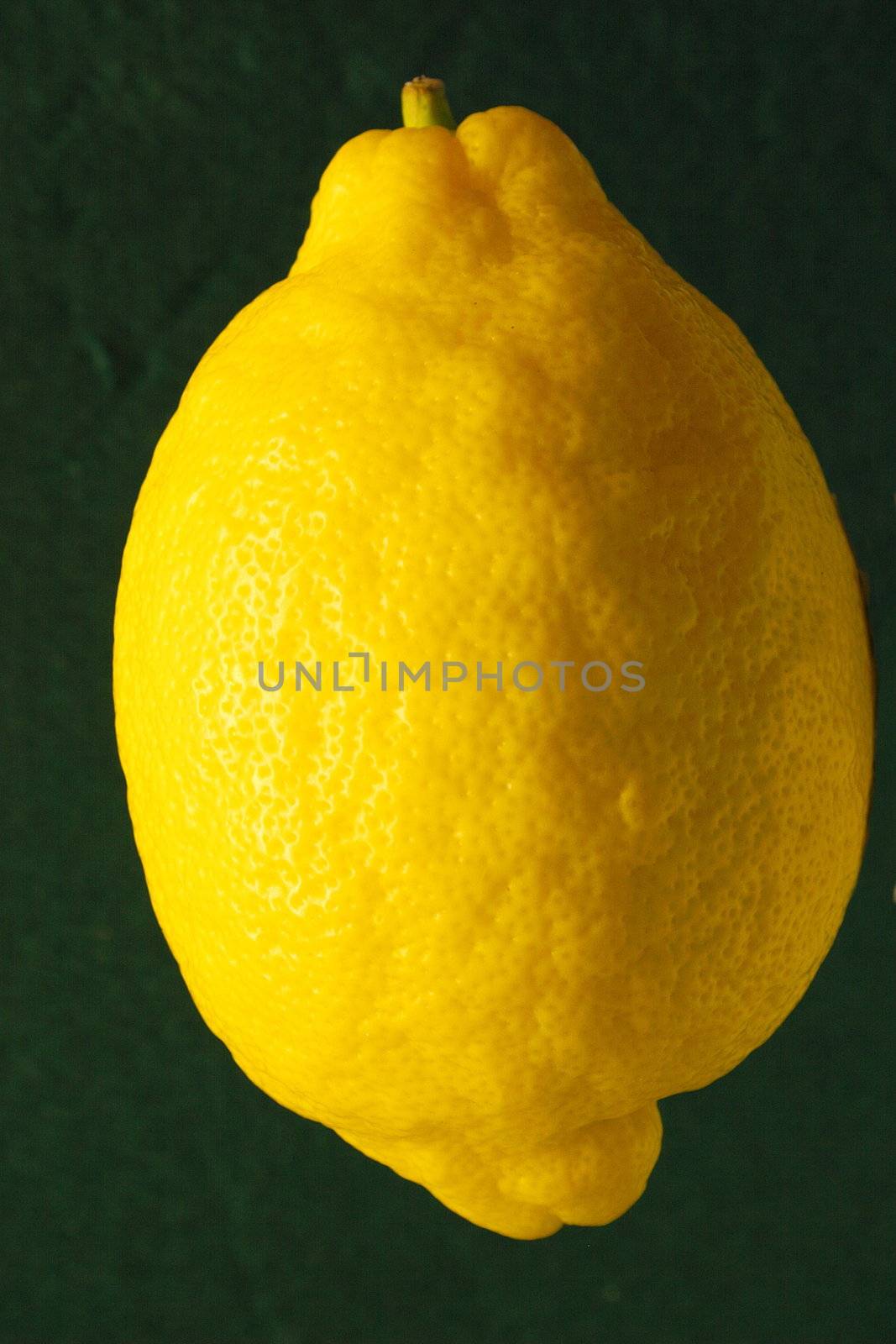 whole fresh lemon citrus fruit from above