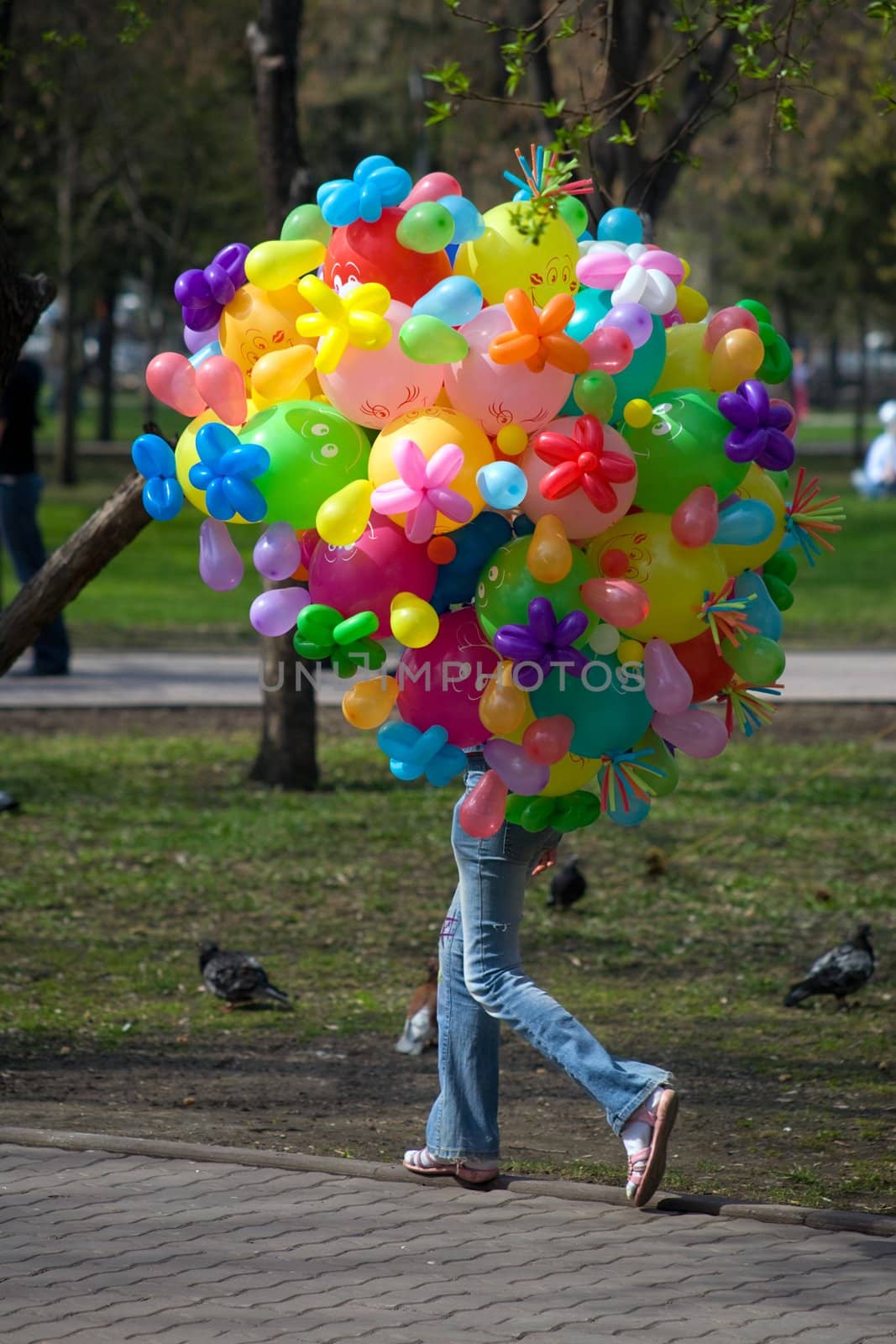 Many colourful air baloons