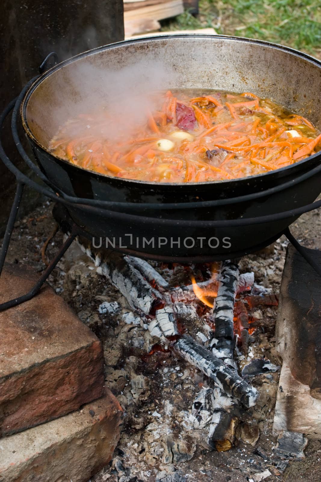 Cooking pilaf on fire by naumoid