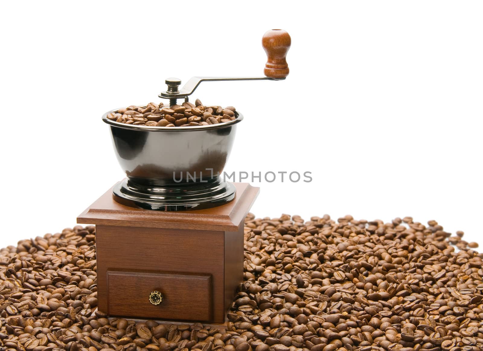Old coffee grinder, isolated on white background by zeffss